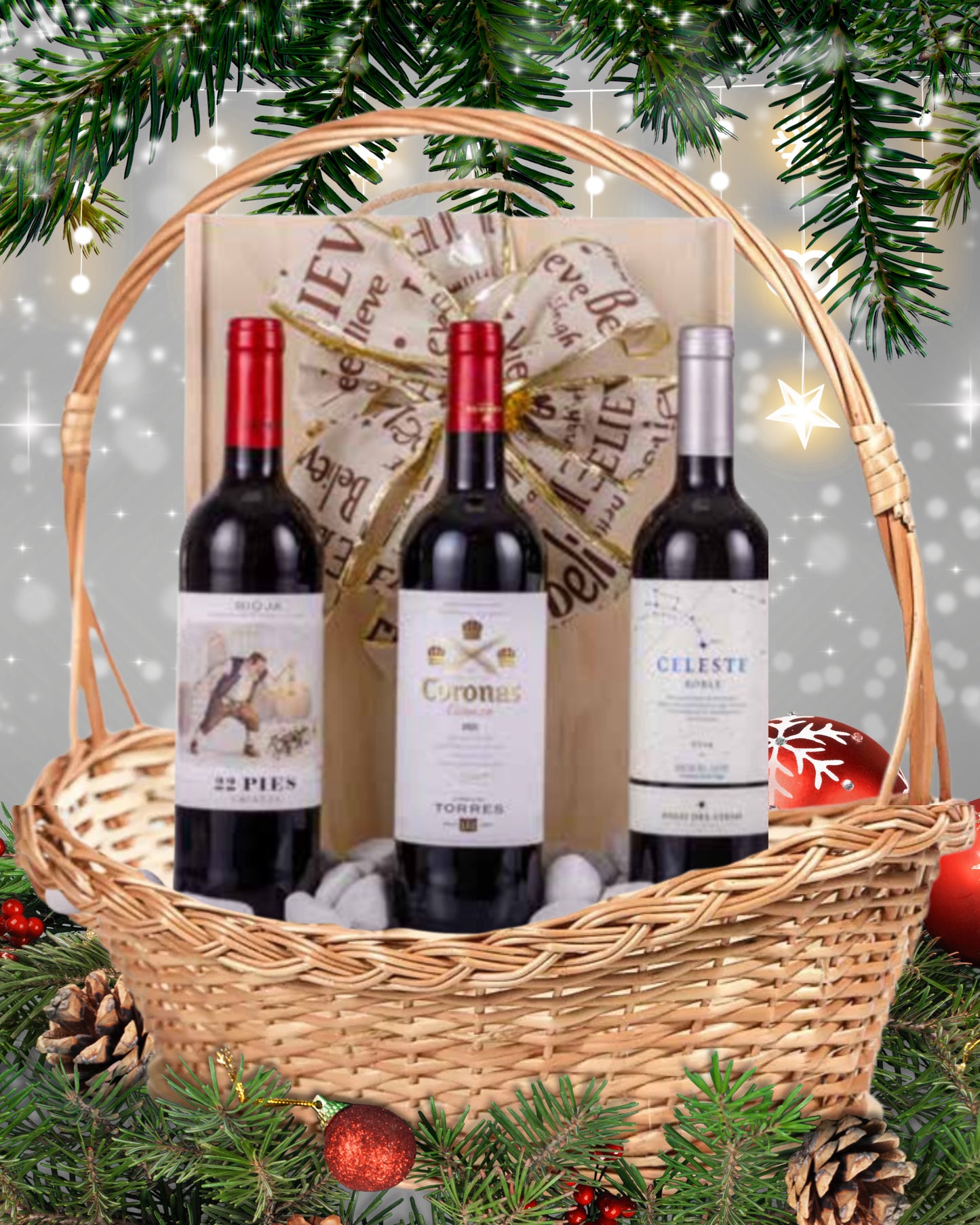 LOTE 52 – Selección Torres & Celeste (3 Botellas 0,75 L en caja de madera)