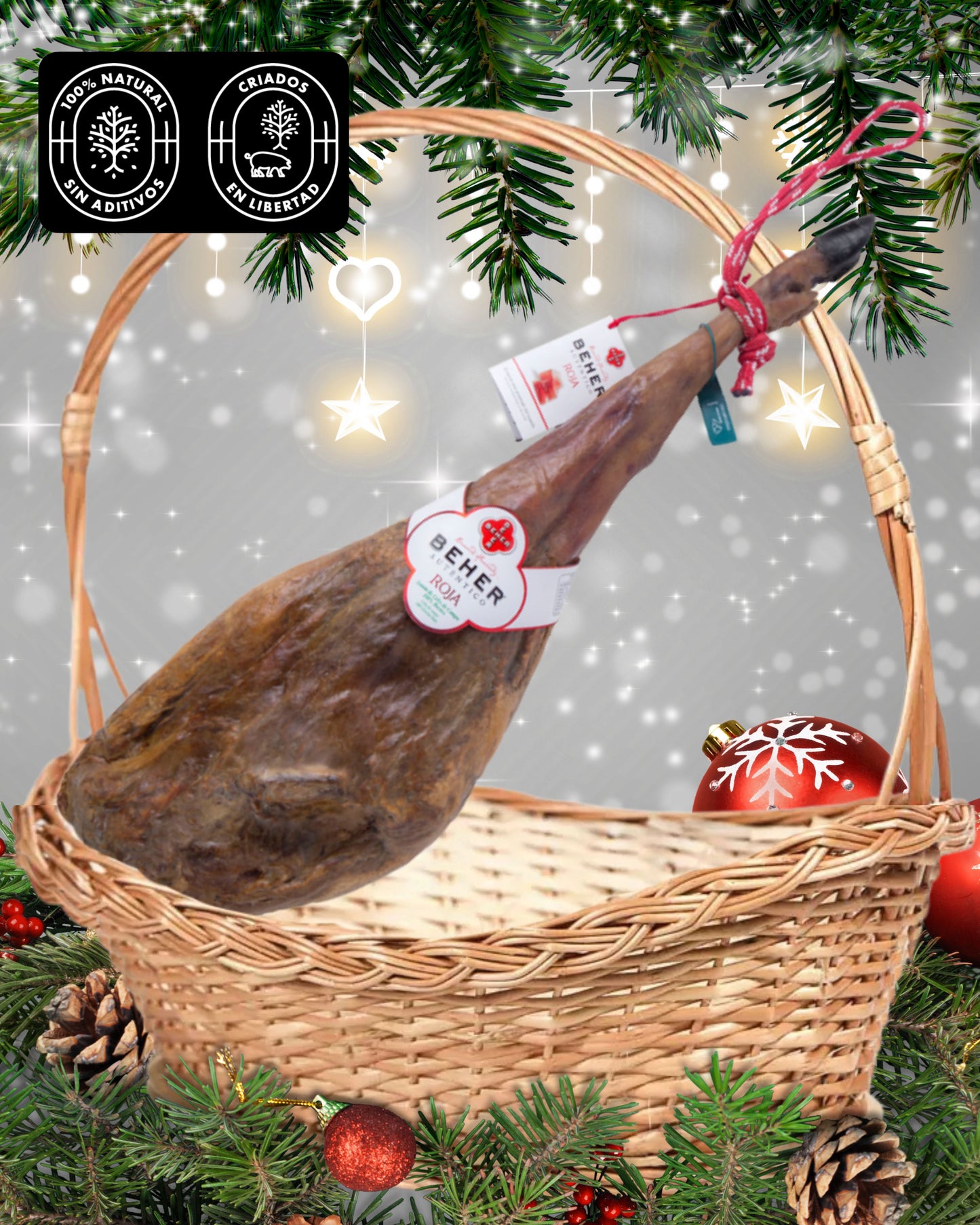 JAMONERÍA – IBÉRICOS DE CEBO DE CAMPO EXCELENCIA - Jamón Ibérico de Cebo de Campo BEHER Roja