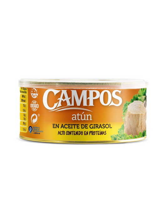 Atún Campos 1kg en Aceite de Girasol – Práctico, nutritivo y versátil.