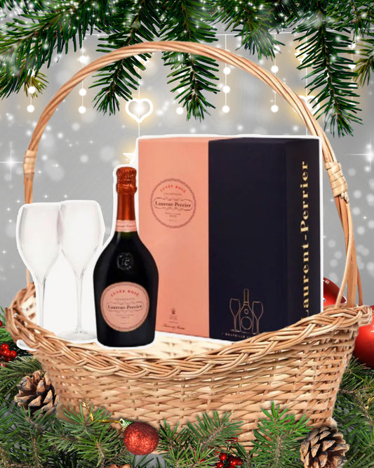 LOTE 31 – Laurent-Perrier Cuvée Rosé Coffret + Dos Copas