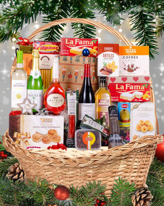 LOTE 69 – Cesta Gourmet Premium con Whisky y Vinos Selectos