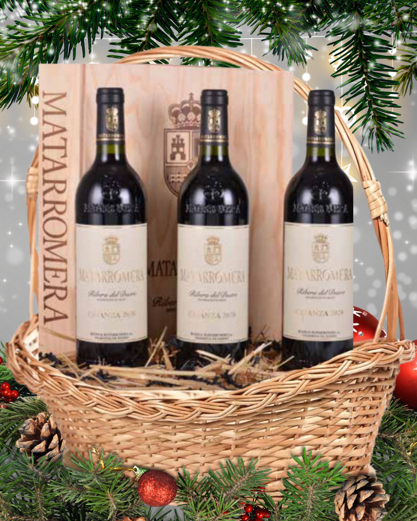 LOTE 55 – Matarromera Crianza (3 Botellas 0,75 L en caja de madera)